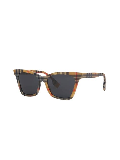 burberry vintage check flat top sunglasses|Burberry Vintage Check Irregular Sunglasses, 53mm.